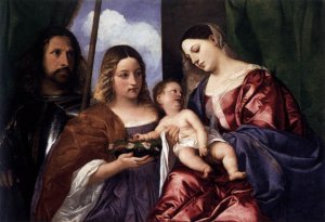 Madonna and Child with Sts Dorothy and George 2